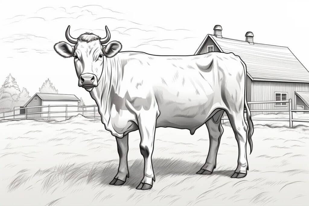 Desenho de Vacas para imprimir