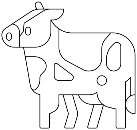 Desenho de Vacas para imprimir