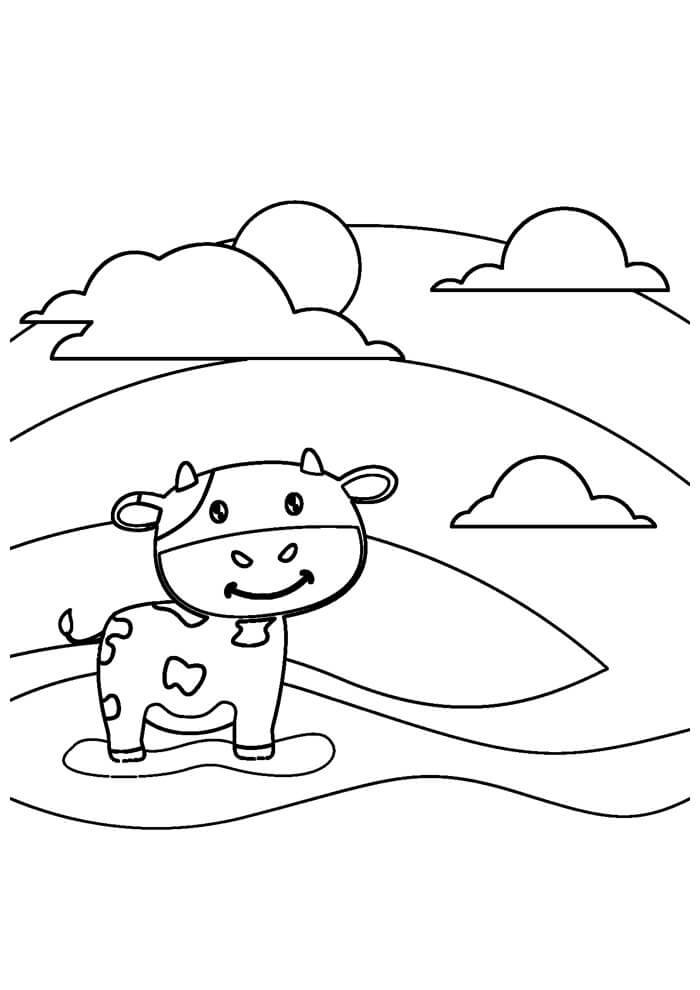 Desenho de Vacas para imprimir