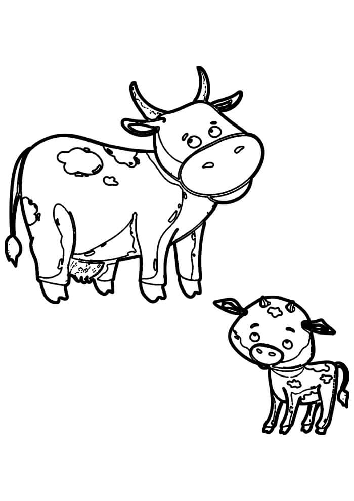 Desenho de Vacas para imprimir