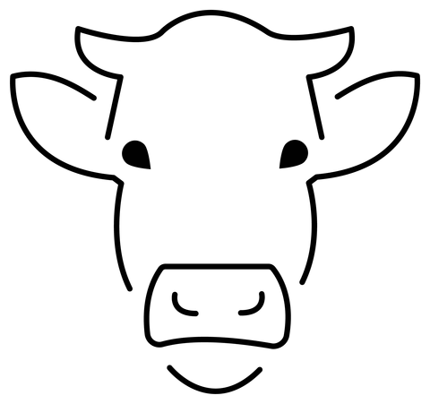 Desenho de Vacas para imprimir