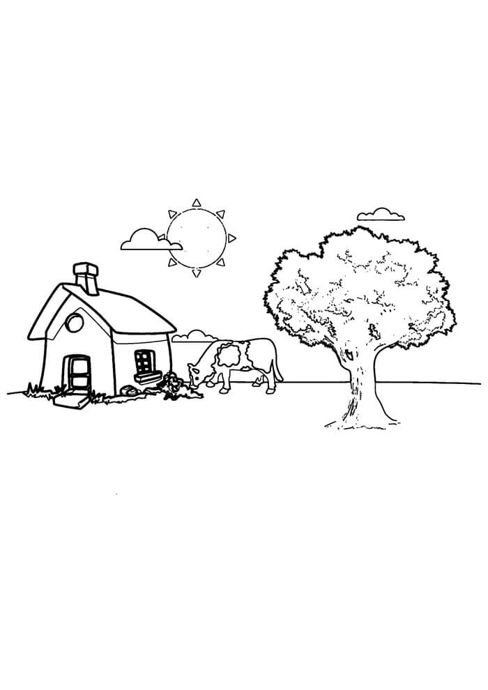 Desenho de Vacas para imprimir
