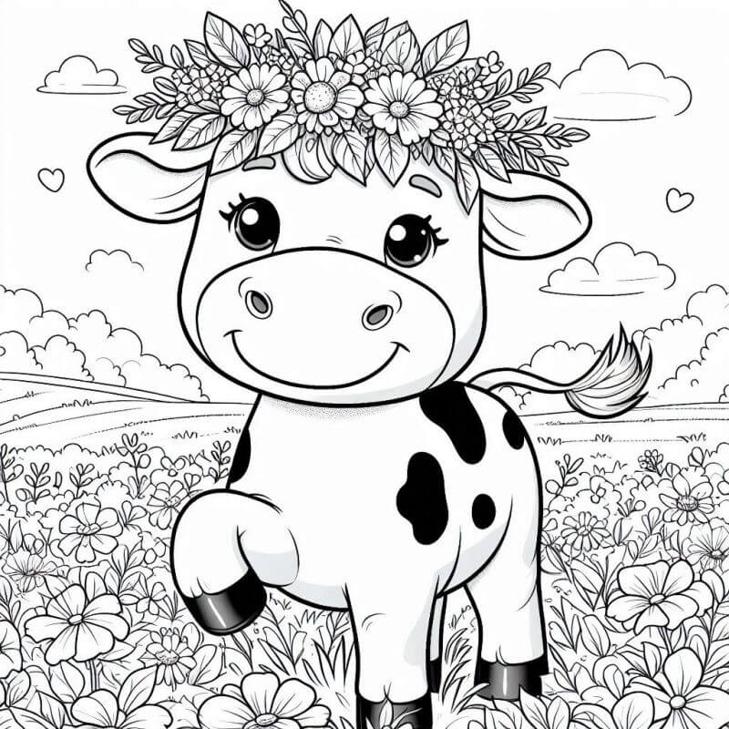 Desenho de Vacas para imprimir