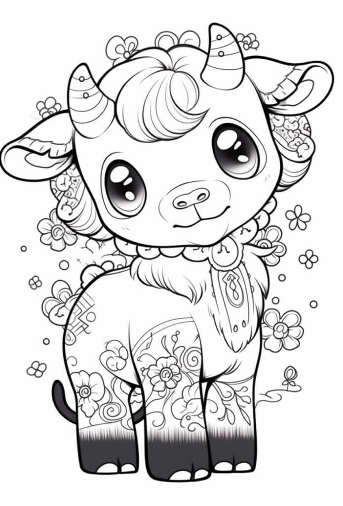 Desenho de Vacas para imprimir