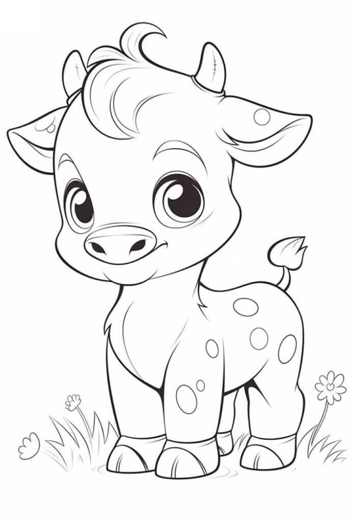 Desenho de Vacas para imprimir
