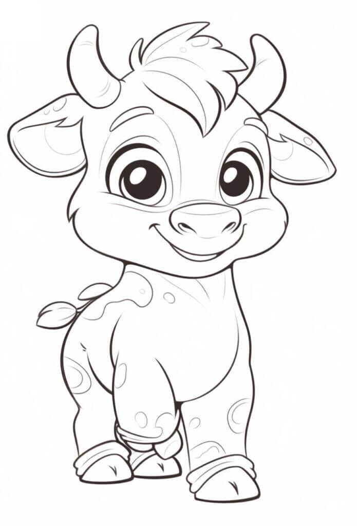Desenho de Vacas para imprimir