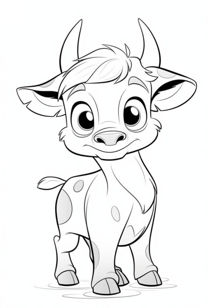 Desenho de Vacas para imprimir