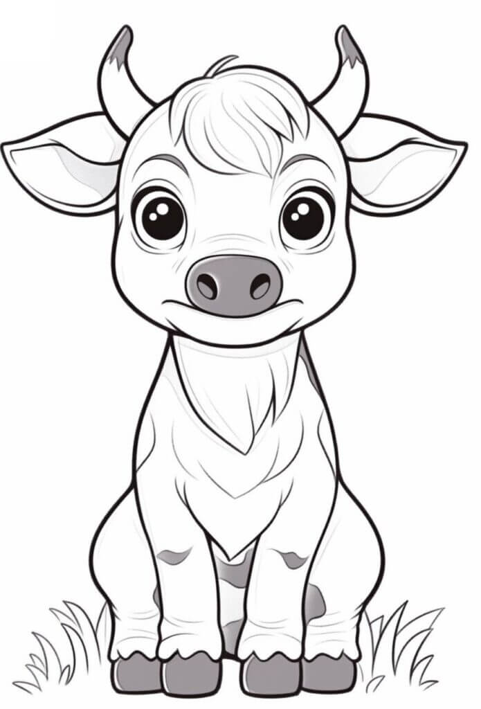 Desenho de Vacas para imprimir