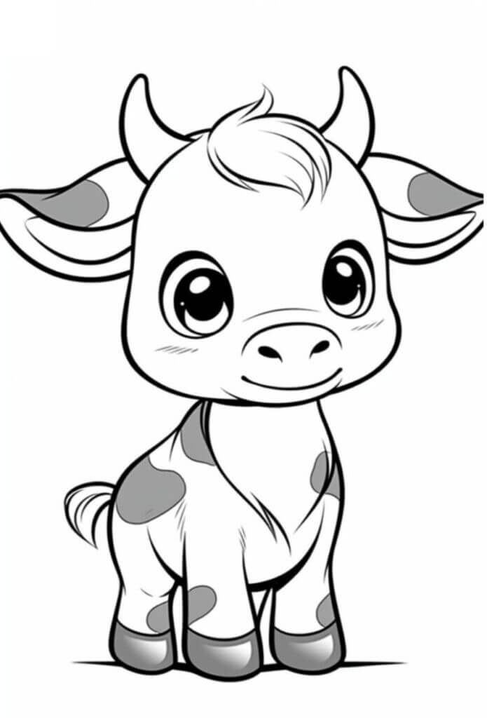 Desenho de Vacas para imprimir