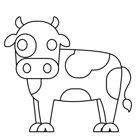 Desenho de Vacas para imprimir