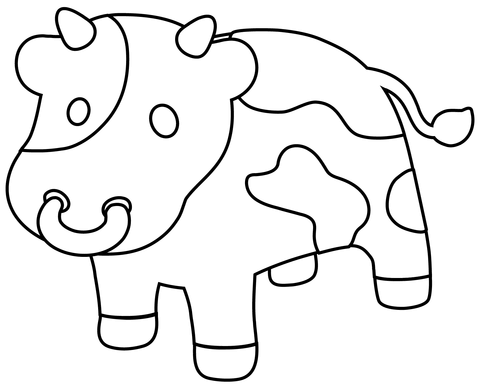 Desenho de Vacas para imprimir