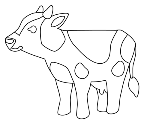 Desenho de Vacas para imprimir