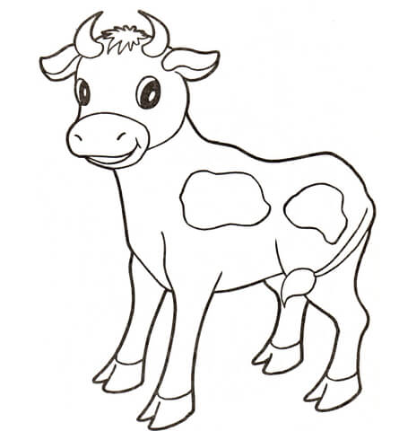 Desenho de Vacas para imprimir