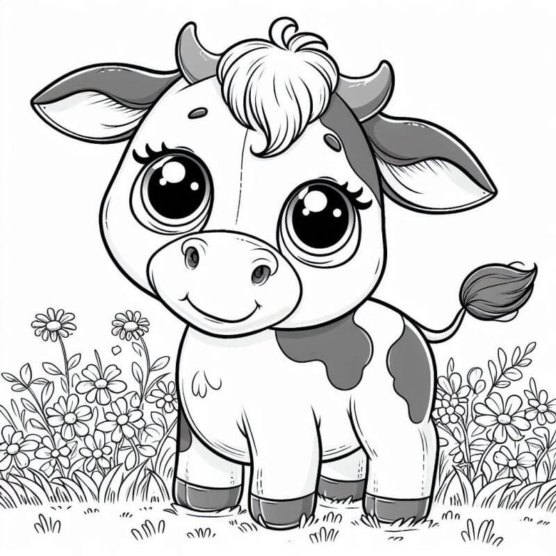 Desenho de Vacas para imprimir