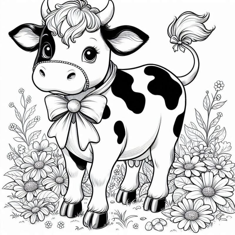 Desenho de Vacas para imprimir