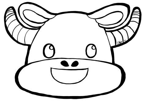 Desenho de Vacas para imprimir