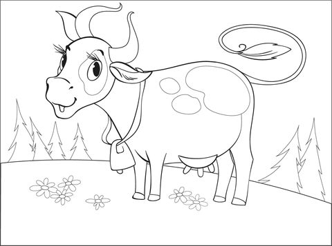 Desenho de Vacas para imprimir