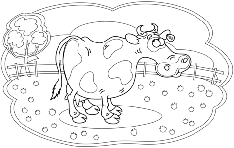 Desenho de Vacas para imprimir