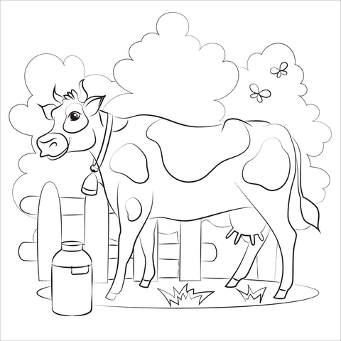 Desenho de Vacas para imprimir