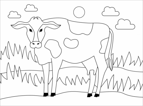 Desenho de Vacas para imprimir