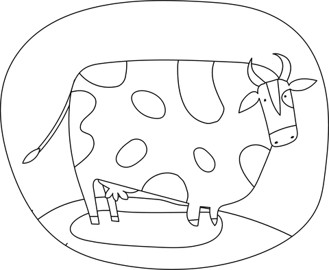 Desenho de Vacas para imprimir
