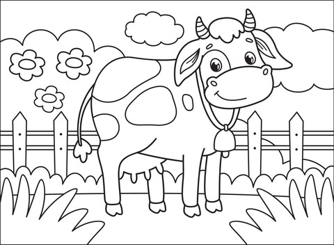 Desenho de Vacas para imprimir