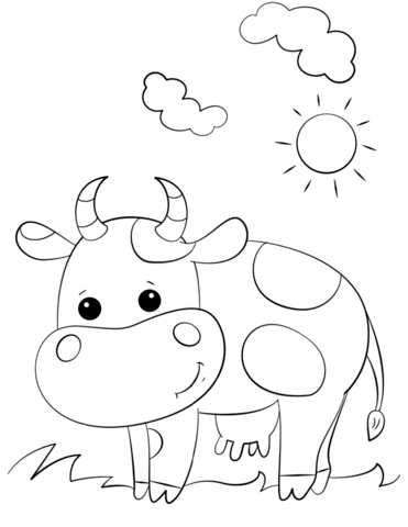 Desenho de Vacas para imprimir