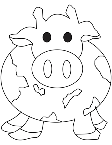 Desenho de Vacas para imprimir