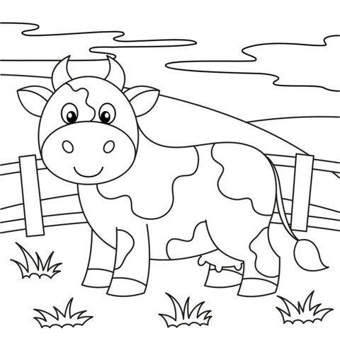 Desenho de Vacas para imprimir