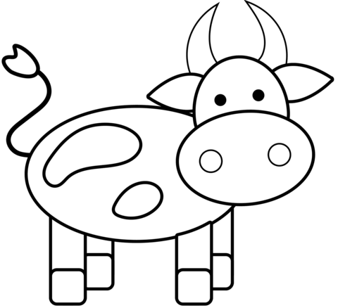 Desenho de Vacas para imprimir