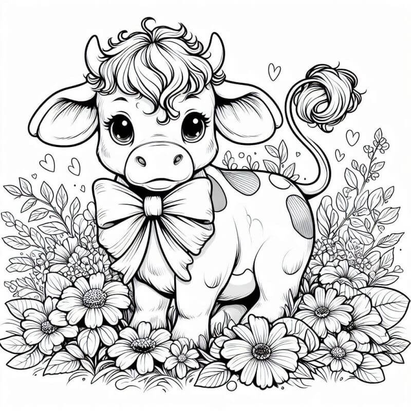 Desenho de Vacas para imprimir