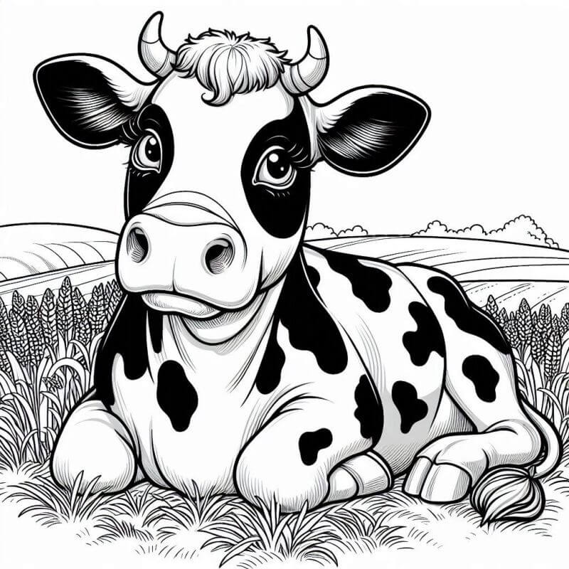 Desenho de Vacas para imprimir