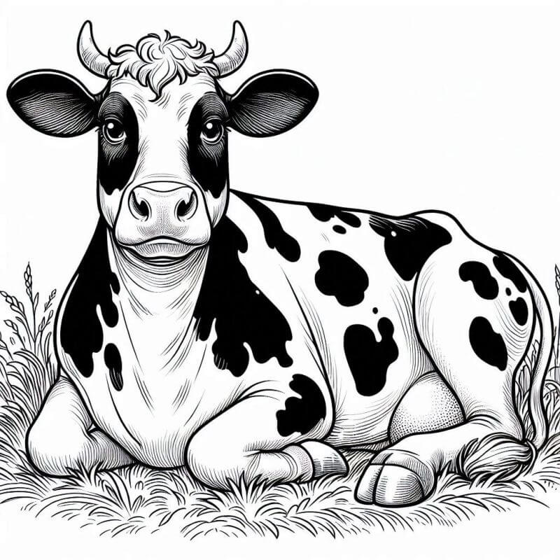 Desenho de Vacas para imprimir