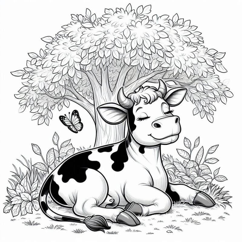 Desenho de Vacas para imprimir