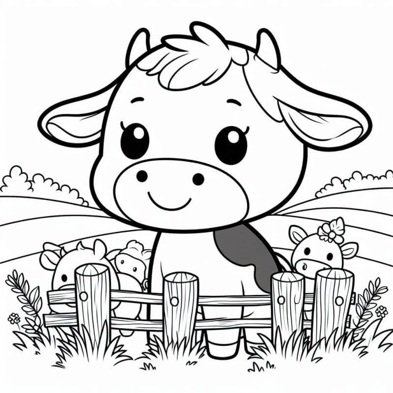 Desenho de Vacas para imprimir