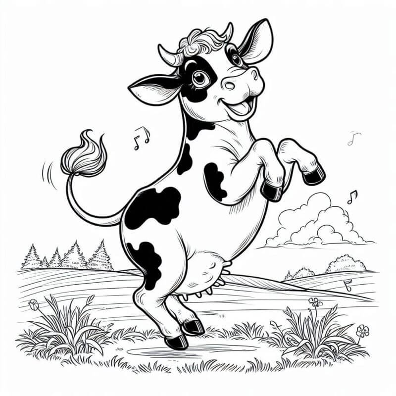 Desenho de Vacas para imprimir