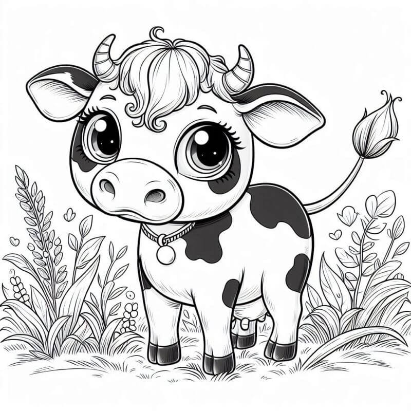 Desenho de Vacas para imprimir