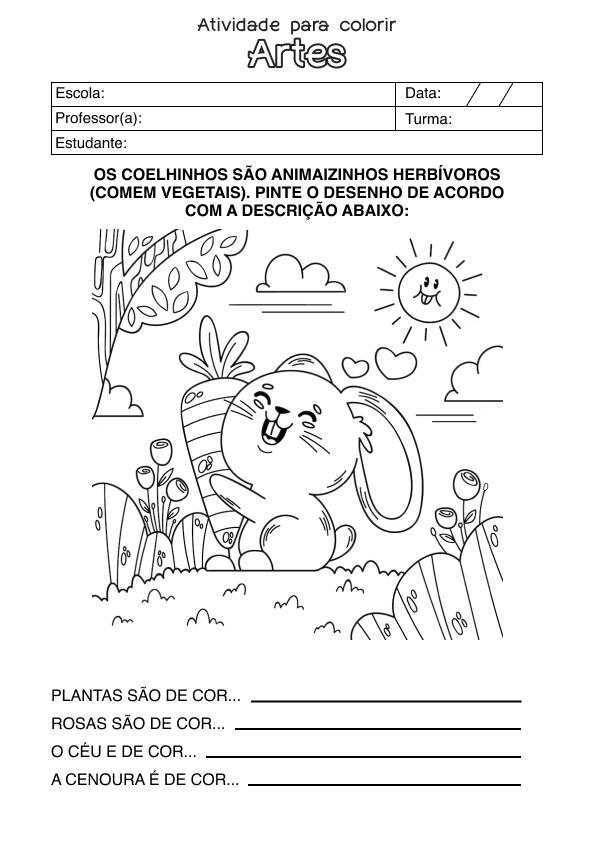 Desenho de Alfabetização para imprimir
