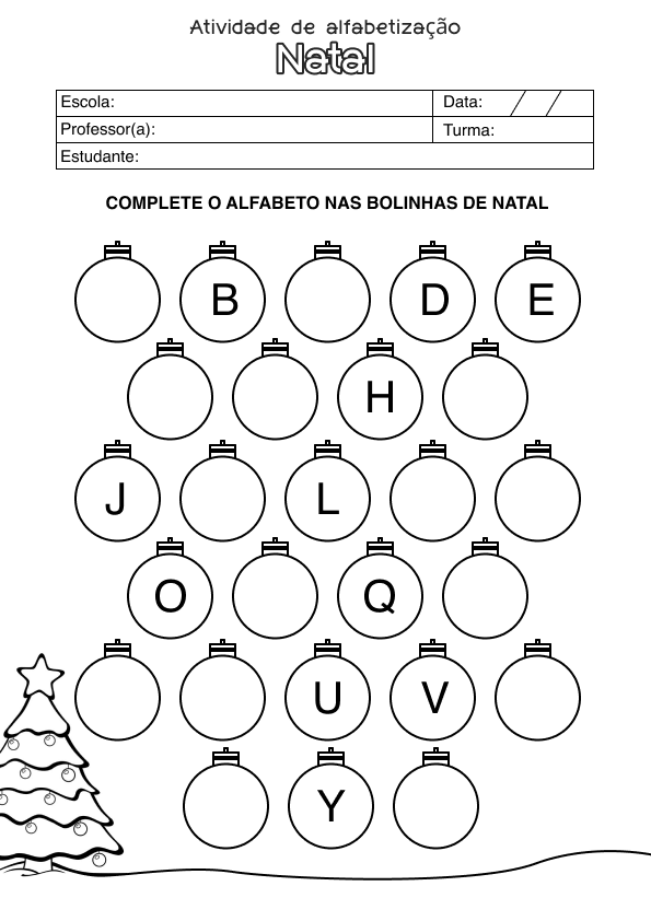 Desenho de Alfabetização para imprimir