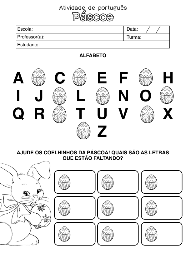 Desenho de Alfabetização para imprimir