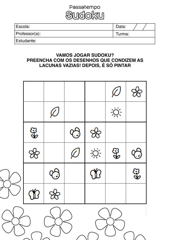 Desenho de Alfabetização para imprimir