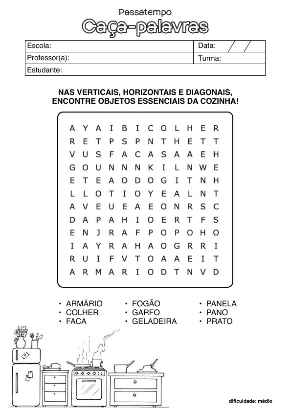Desenho de Alfabetização para imprimir