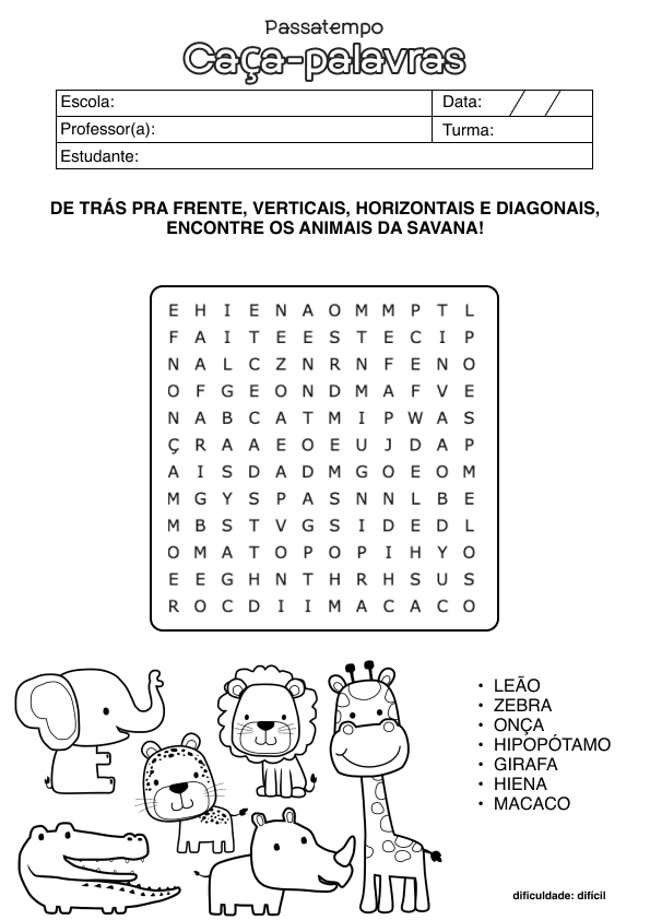 Desenho de Alfabetização para imprimir