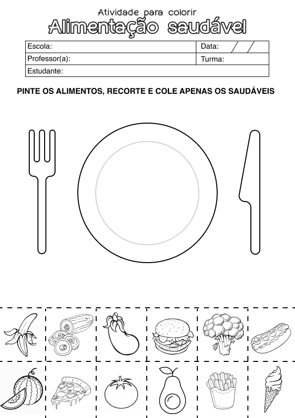 Desenho de Alfabetização para imprimir