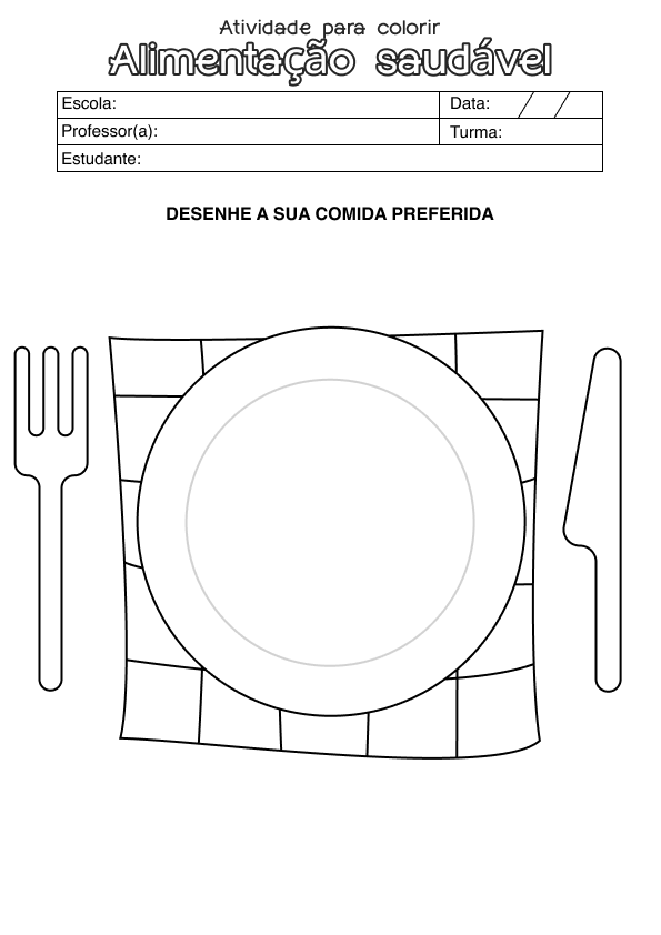 Desenho de Alfabetização para imprimir