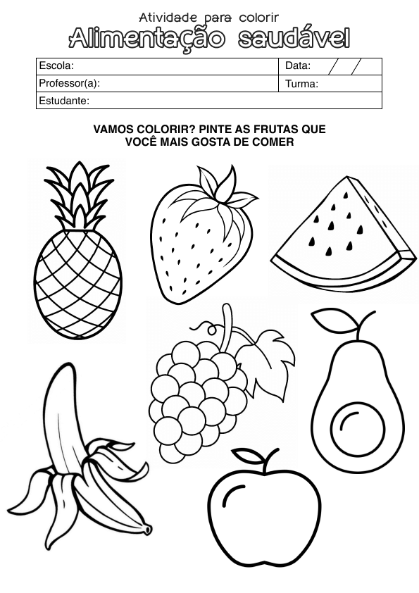 Desenho de Alfabetização para imprimir
