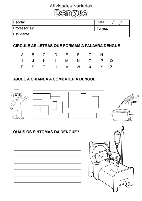 Desenho de Alfabetização para imprimir