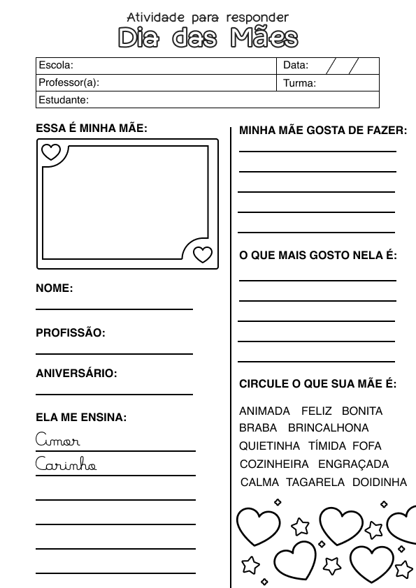 Desenho de Alfabetização para imprimir