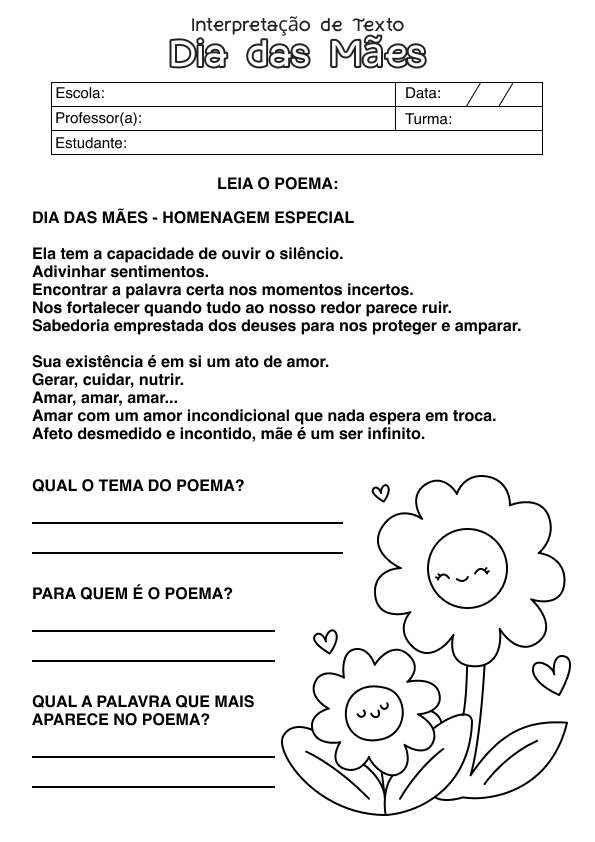 Desenho de Alfabetização para imprimir