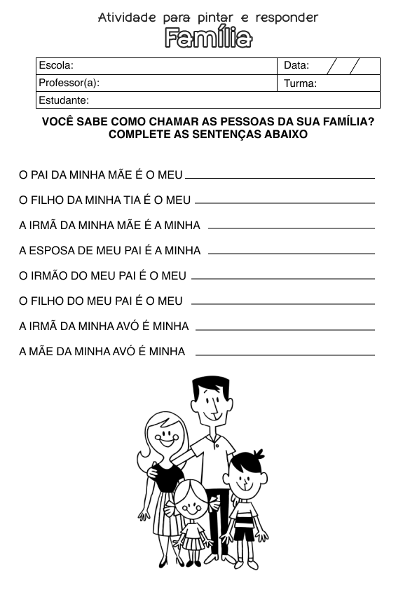 Desenho de Alfabetização para imprimir
